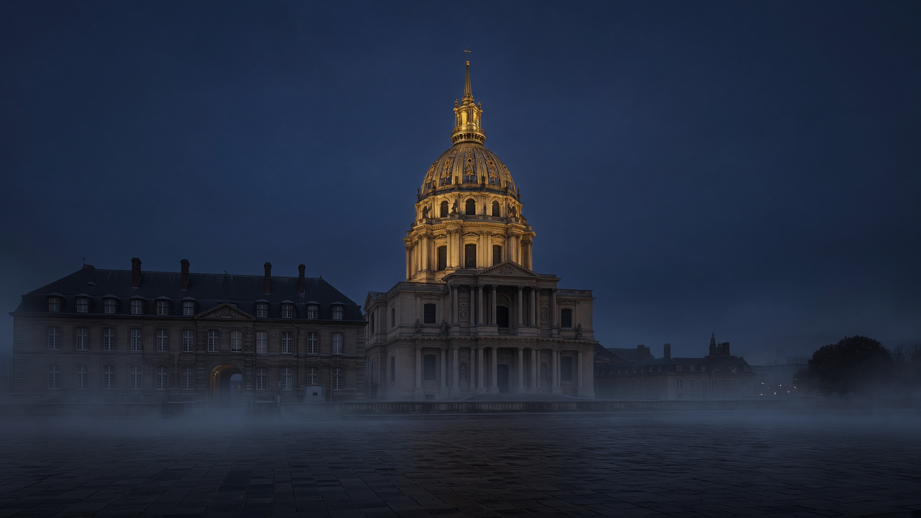 Dôme des Invalides, au crépuscule